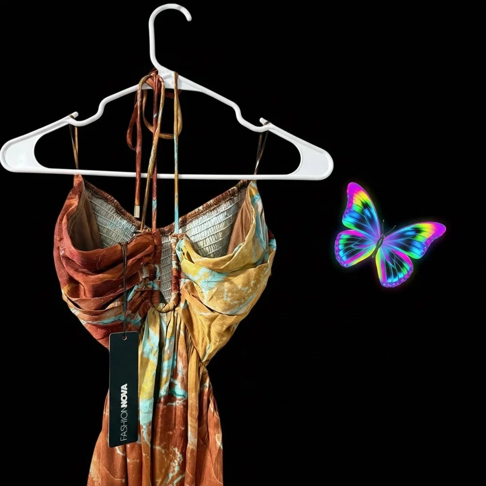 NWT Strapless Dress in Brown and Gold. Fast 🚚📦 - Picture 13 of 15